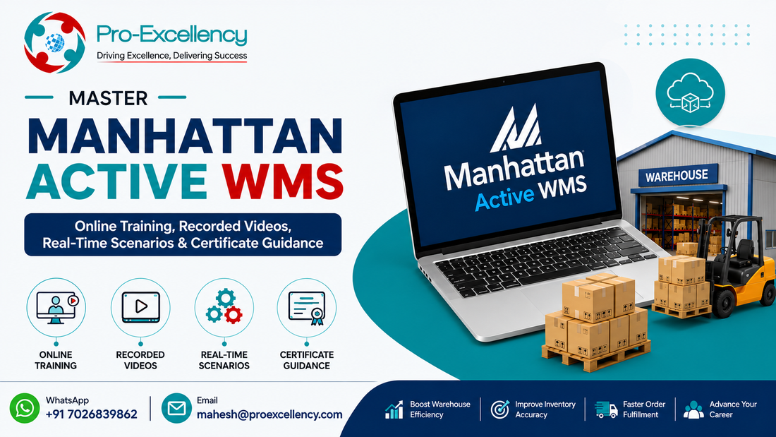 Master Manhattan Active WMS — Online Training, Recorded Videos, Real-Time Scenarios & Certificate