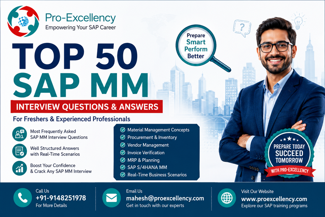 Top 50 SAP MM Interview Questions and Answers for Freshers and Experienced Professionals