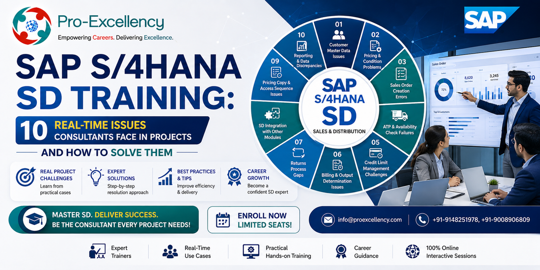 SAP S/4HANA SD Training: 10 Real-Time Issues Consultants Face in Projects and How to Solve Them
