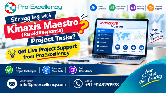Struggling with Kinaxis Maestro (RapidResponse) Project Tasks? Get Live Project Support from ProExcellency