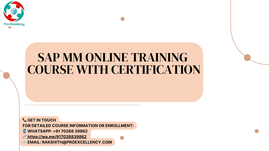 SAP MM Online Training Course With Certification