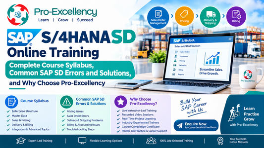 SAP S/4HANA SD Online Training: Complete Course Syllabus, Common SAP SD Errors and Solutions, and Why Choose Pro-Excellency