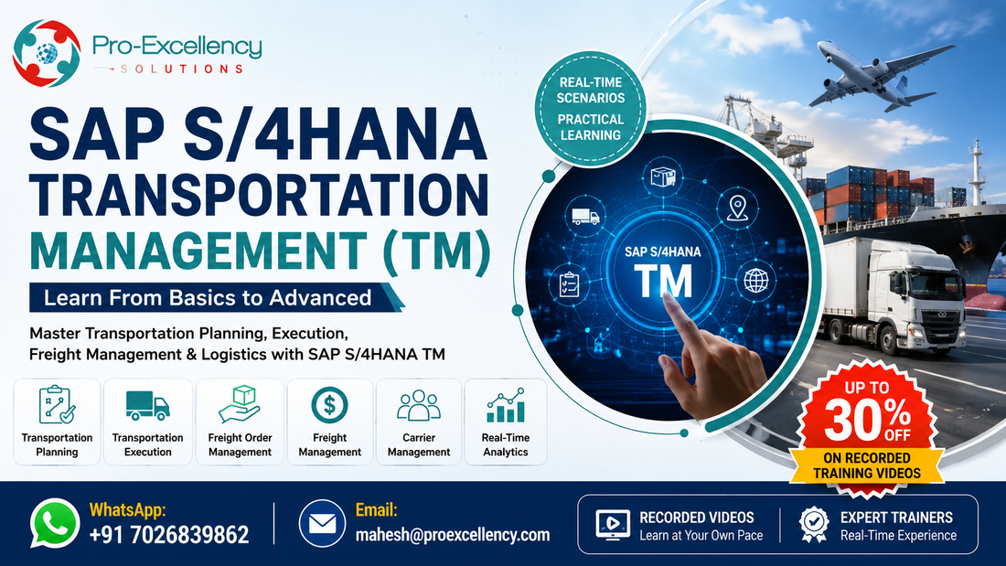 SAP Transportation Management Training: Learn SAP S/4HANA TM from Basics to Advanced