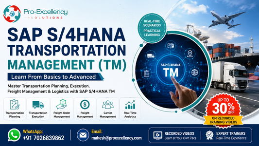 SAP Transportation Management Training: Learn SAP S/4HANA TM from Basics to Advanced