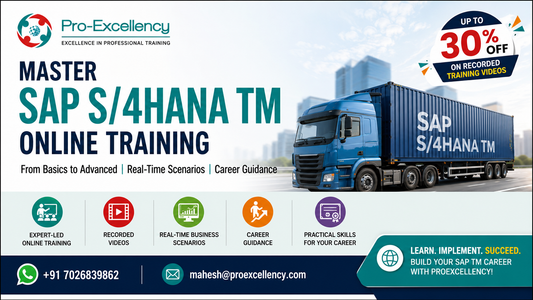 Master SAP S/4HANA TM — Online Training, Recorded Videos, Real-Time Scenarios & Career Guidance
