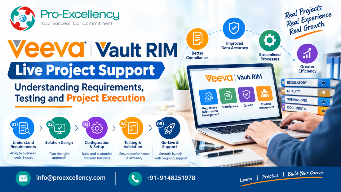 Veeva Vault RIM Live Project Support: Understanding Requirements, Testing and Project Execution