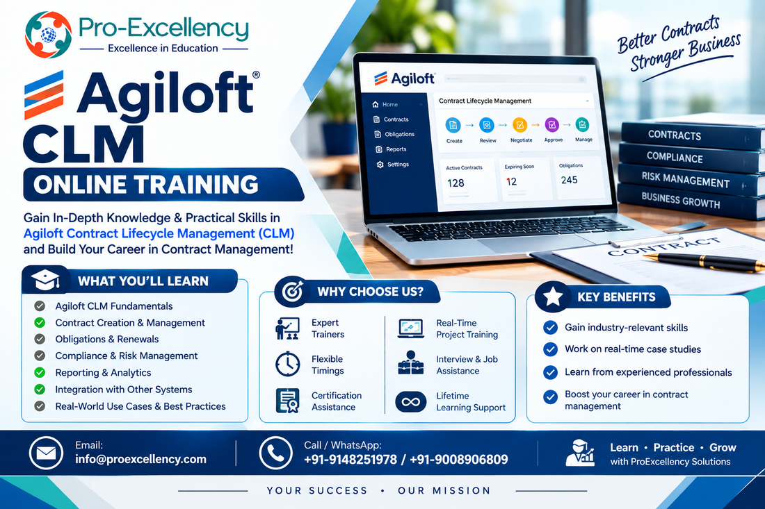 How to Learn Real-Time Agiloft CLM Training: Contract Lifecycle Management Certification Online Training