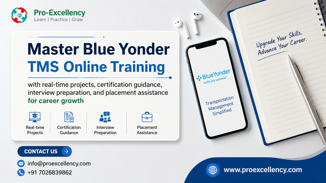 Master Blue Yonder TMS Online Training with Real-Time Projects, Certification Guidance, Interview Preparation, and Placement Assistance