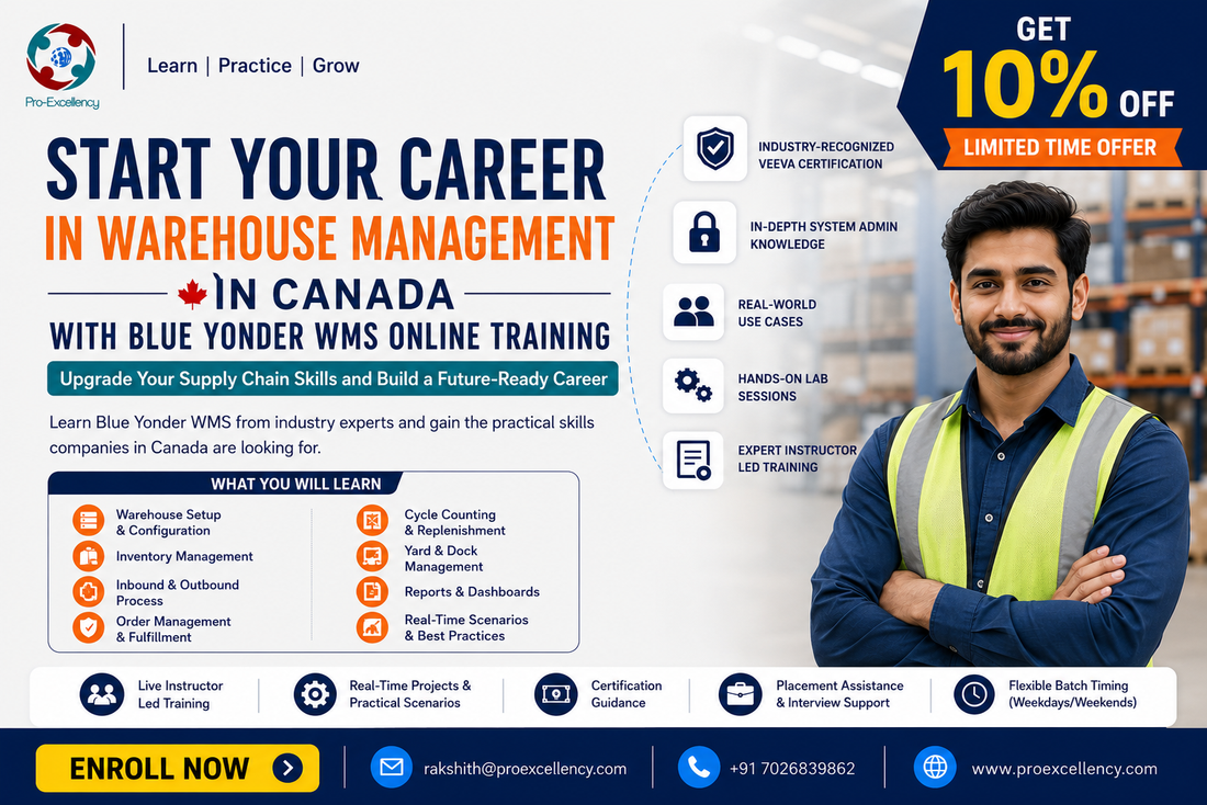 Start Your Career in Warehouse Management in Canada with Blue Yonder WMS Online Training and Upgrade Your Supply Chain Skills