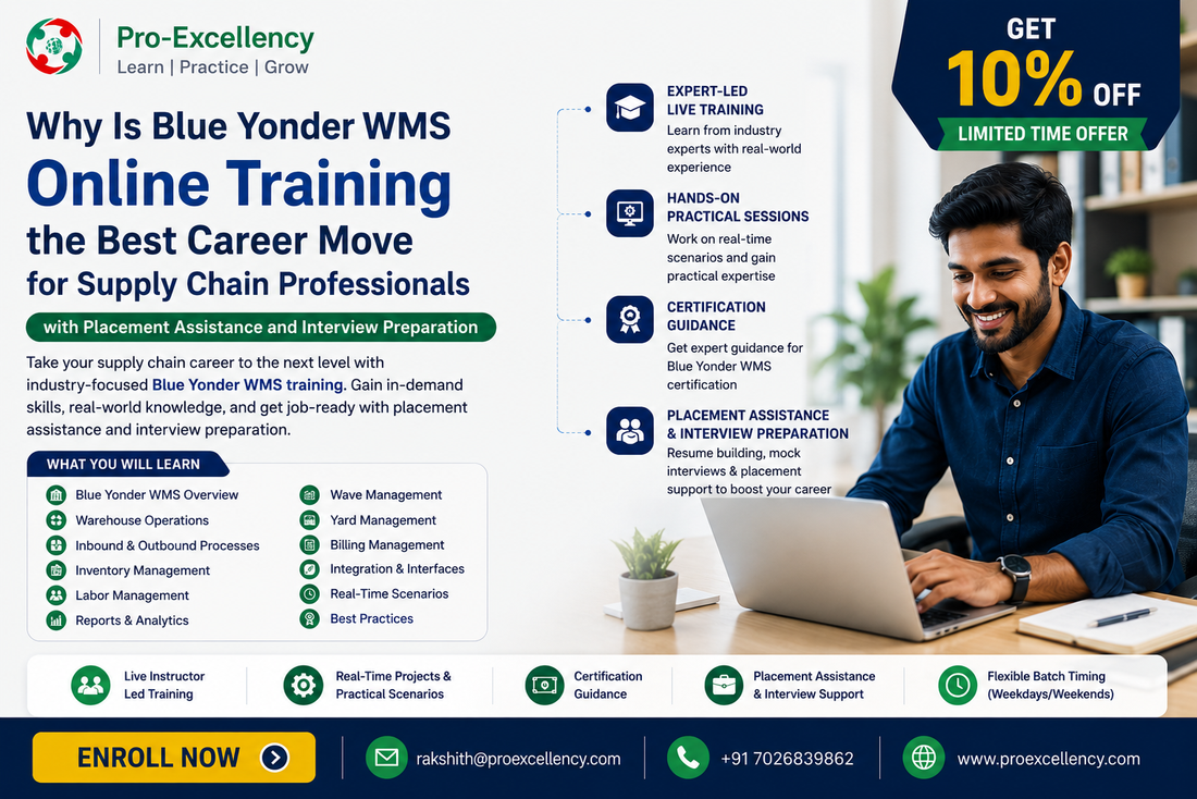 Why Is Blue Yonder WMS Online Training the Best Career Move for Supply Chain Professionals with Placement Assistance and Interview Preparation