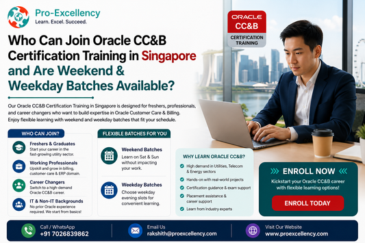 Who Can Join Oracle CC&B Certification Training in Singapore, and Are Weekend & Weekday Batches Available?