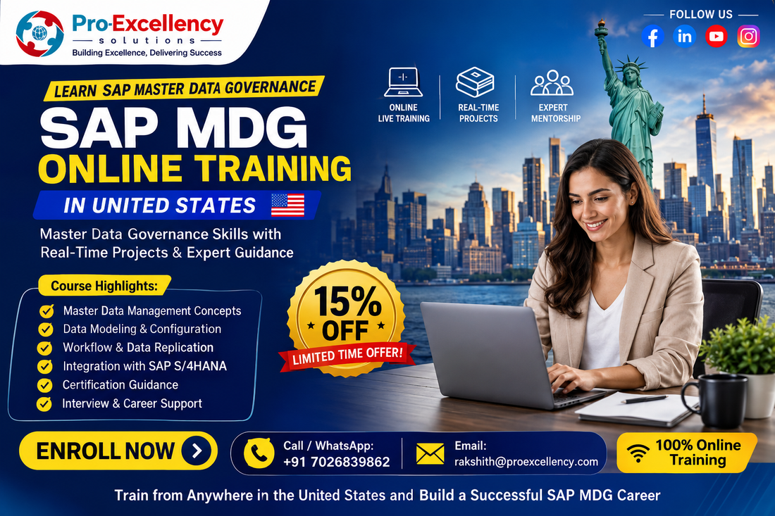 Kickstart Your SAP MDG Career inside the United States – Live Online Training