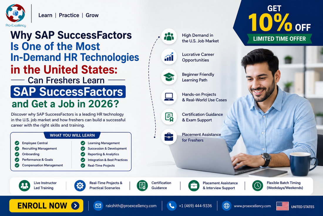 Why SAP SuccessFactors Is One of the Most In-Demand HR Technologies in the United States: Can Freshers Learn SAP SuccessFactors and Get a Job in 2026?