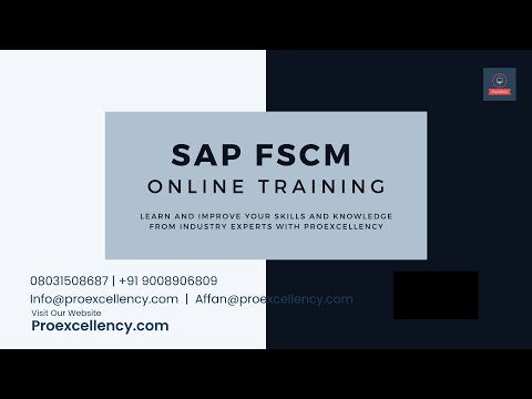 SAP S4 HANA FSCM ONLINE TRAINING || S4 HANA FSCM 1909 || SAP S4 FSCM ...